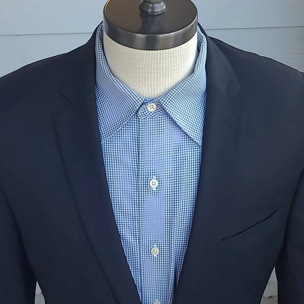 BEN SHERMAN Black Solid Blend Mens‎ Sz 40 R Casual Sport Coat Blazer